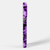 Lila Leopard Print & Black Diamonds - Name hinzufü Case-Mate iPhone Hülle (Rückseite / Rechts)