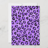 Lila Leopard Print Custom Monogram. Einladung (Rückseite)
