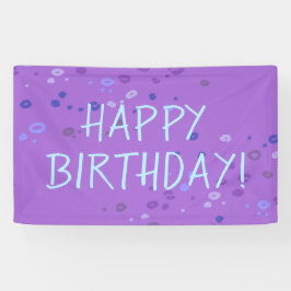 Lila Leopard Print "Happy Birthday" Party Banner