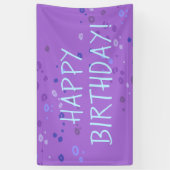 Lila Leopard Print "Happy Birthday" Party Banner (Vertikal)