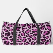 Lila Leopard-Print Monogram Große Duffel-Tasche Duffle Bag (Vorderseite)