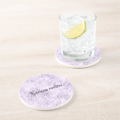 Lila Leopard Print - personalisierte Freundlichkei Getränkeuntersetzer (Seite)