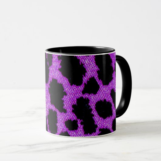 Lila Leopard Tasse (VorderseiteRechts)
