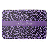 Lila Leopard-Tierdruck Badematte (Vorderseite)