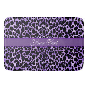 Lila Leopard-Tierdruck Badematte