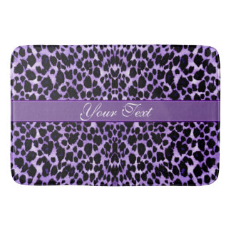 Lila Leopard-Tierdruck Badematte