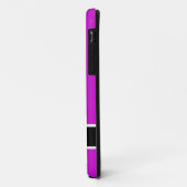 Lila Leopard-und Zebra-Tierdruck-Monogramm Case-Mate iPhone Hülle (Hinten/Links)