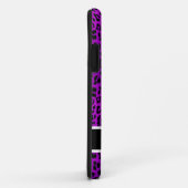 Lila Leopard-und Zebra-Tierdruck-Monogramm Case-Mate iPhone Hülle (Hinten/Rechts)