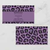 Lila Leopard Visitenkarte (Vorne/Hinten)