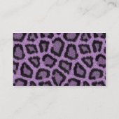 Lila Leopard Visitenkarte (Rückseite)