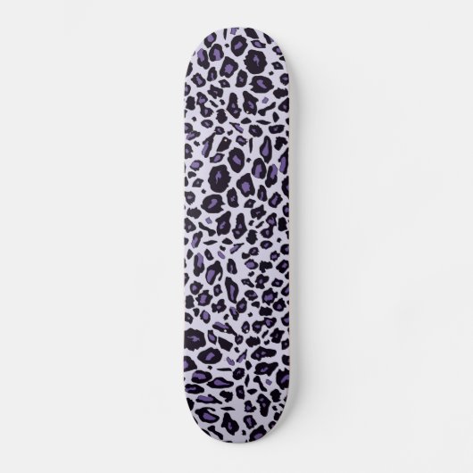 Lila Leoparddruck Skateboard (Vorderseite)