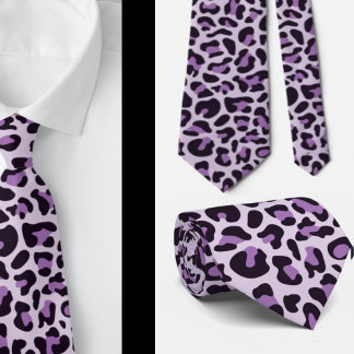 Lila Leoparden-Druck Hochzeitsanzug für Punkrock-H Krawatte