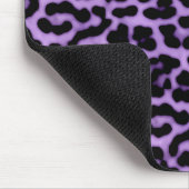 Lila Leoparden Druckmuster Mousepad (Ecke)