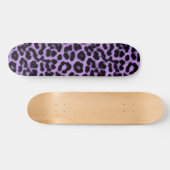 Lila Leoparden Druckmuster Skateboard (Horizontal)