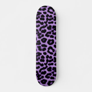 Lila Leoparden Druckmuster Skateboard