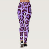 Lila Leoparden-Leggings Leggings (Rückseite)