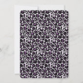 Lila Leopardendruck Einladung (Rückseite)