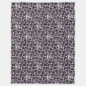 Lila Leopardendruck Fleecedecke (Vorderseite)