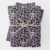 Lila Leopardendruck Geschenkpapier Set (Beispiel)