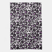 Lila Leopardendruck Geschirrtuch (Vertikal)