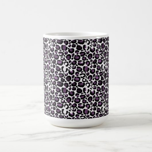 Lila Leopardendruck Kaffeetasse (Mittel)