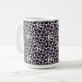 Lila Leopardendruck Kaffeetasse (Vorderseite Links)