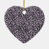 Lila Leopardendruck Keramik Ornament (Hinten)