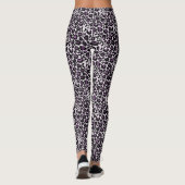 Lila Leopardendruck Leggings (Rückseite)