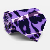 Lila Leopardenfell abstrakt Krawatte (Gerollt)