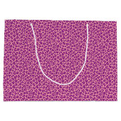 lila Leopardenmuster Große Geschenktüte (Rückseite)