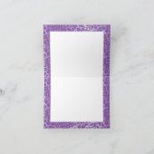 Lila Leopardenmuster mit / Benutzerdefiniertes Mon Dankeskarte (Innenseite)