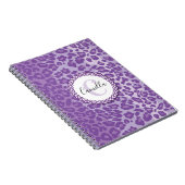 Lila Leopardenmuster mit / Benutzerdefiniertes Mon Notizblock (Rechte Seite)