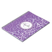 Lila Leopardenmuster mit / Benutzerdefiniertes Mon Notizblock (Linke Seite)