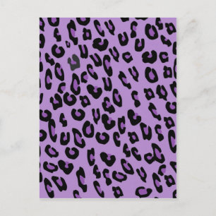 Lila Leopardenmuster Postkarte