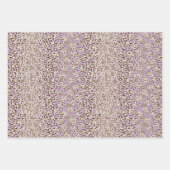 Lila Leopardenpapier Geschenkpapier Set (Vorderseite)