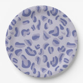 Lila Leopardmuster Lavendel Pappteller (Vorderseite)