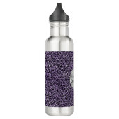 Lila Leopardrucke Edelstahlflasche (Links)