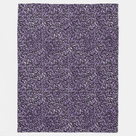 Lila Leopardrucke Fleecedecke