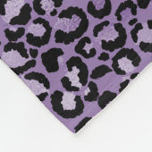 Lila Leopardrucke Fleecedecke (Ecke)