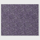 Lila Leopardrucke Geschenkpapier (Flach)