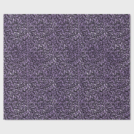 Lila Leopardrucke Geschenkpapier (Flach)