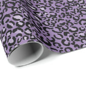 Lila Leopardrucke Geschenkpapier (Rolleneckpunkt)