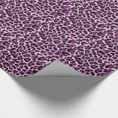 Lila Leopardrucke Geschenkpapier (Ecke)