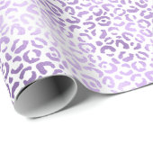 Lila Leopardrucke Geschenkpapier (Rolleneckpunkt)