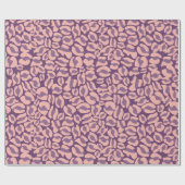 lila Leopardrucke Geschenkpapier (Flach)