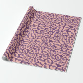 lila Leopardrucke Geschenkpapier (Ungerollt)