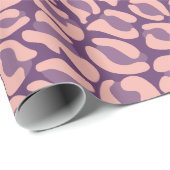 lila Leopardrucke Geschenkpapier (Rolleneckpunkt)