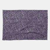 Lila Leopardrucke Geschirrtuch (Horizontal)