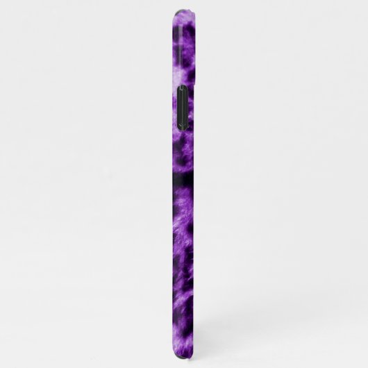 Lila Leopardrucke iPhone Hülle (Rechte Seite)