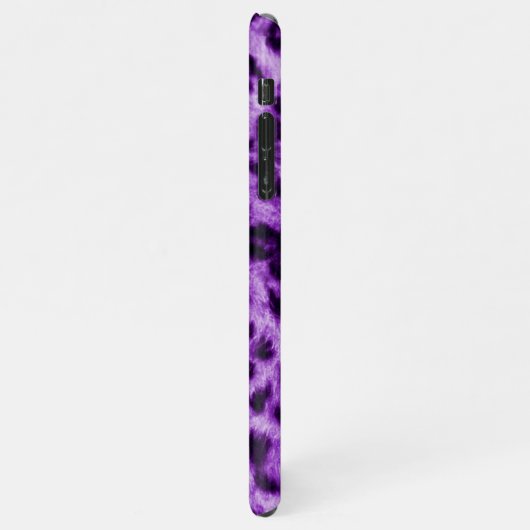 Lila Leopardrucke iPhone Hülle (Linke Seite)